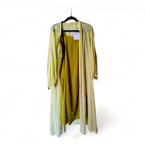 NEW chartreuse organza layer dress - Picture 2 of 2